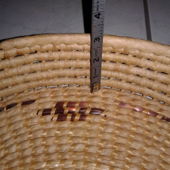 2 Boho Wicker Sea Grass Oval Wicker Baskets - Picture 2 of 7